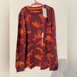 Cat & Jack Boys long sleeve shirt dinosaur size L(12-14) NWT
